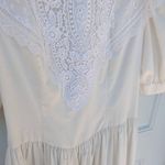 Gunne Sax Vintage  White Lace Midi Dress Jessica McClintok 90s Lace Victorian 8 Photo 4