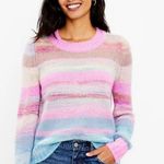 Loft Rainbow Spacedye Knit Sweater $79.50 NWT XS Photo 5