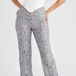 House Of CB Mara Metallic Floral Lace Pants, Silver, Medium Photo 0