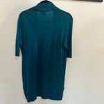 EXPRESS Short Sleeve Open Shawl Cardigan Sweater Dark Teal Blue Size Medium Photo 4