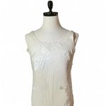 Alex Evenings Elegant Ivory Silk Blend Beaded Floral Overlay Sheath Gown Formal Evening Photo 1