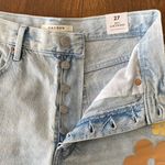 PacSun 90’s Girlfriend Light Blue Jean Shorts with Floral Accents size 27 Photo 2