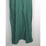 ZARA  Kelly Green Smocked Linen Blend Maxi Dress‎ Women's Small Cottage Prairie Photo 7