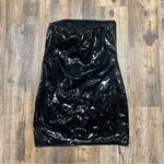 Pretty Little Thing  Womens Black Vinyl Bodycon Bandeau Strapless Dress Size 8 Photo 2