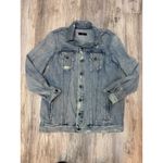 Anthropologie Able The Merly Denim Jean Jacket Trucker Style Size L Blue Size L Photo 5