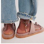 Free People NWOT  Mika Footbed Sandals in Orchid Ice Suede Photo 2