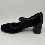 Aetrex  Simone Mary Jane Heels Size 7.5 Suede Black Strappy Heels Goth Academia Photo 7