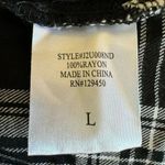 Como vintage  Tunic Top Black White Button Down Baby Doll Long Sleeve SZ L #2275 Photo 8