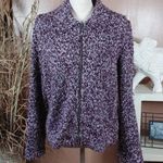 Dress Barn  Size Medium M Purple Marbled Zipper Sweater Winter Warm Cozy Comfy Photo 0