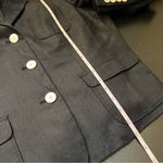 CHAPS Women's Linen Blazer Jacket Size 14 Black Pockets Formal Business Photo 9