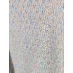 Escandelle Paris Sweater‎ Woman's S/M White Rainbow Thread Open Cardigan Photo 4