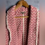 LILLA P Red Chevron Cotton Jacket. Size Small Photo 2
