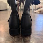 Frye Women’s  Black Leather Motorcycle Boots Photo 2