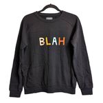 Castle Black Blah Graphic Multicolored Print Crewneck Casual Sweatshirt M Size M Photo 0