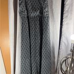 Forever 21  Black Patterned Maxi Spaghetti Strap Dress Size Medium Boho Photo 6