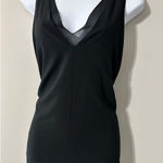 Cooper and Ella Cooper Ella Black V Neck Sheer Panel Tank Top Women's Size S Photo 0