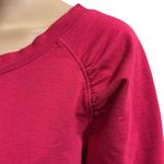 Avenue Knit Studio Red Ruched Shoulder Long Sleeve Lightweight Sweatshirt 18 20 Photo 3