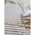 Cali Be Women's Layered Oversized Sweatshirt in Light Grey Stripe Size S Photo 4
