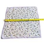 Max Mara Weekend Italian Silk Scarf Pastel Purple Abstract Heart Print Twilly Photo 5