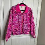 Helly Hansen Vintage 90s Hansen pink sea life‎ floral bomber jacket size large women Norway Photo 1