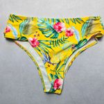 Yellow Floral Swim Beach Cheeky Flirty Boho Bikini Bottom L Large Photo 0