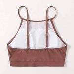 SheIn Solid Brown Adjustable Strap Tankini Top Photo 2