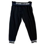 Opening Ceremony Signature Logo Foldover Waist Joggers Black Size Large Photo 2