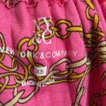 NY&C Pink Halter Tank Top Gold Chain Print Mobwife Size XS Photo 4