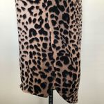 Apt. 9  Womens Semi Sheer Shirt XS Animal Print Long Sleeves Half Zip Front New Photo 6