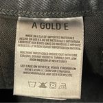 AGOLDE  Quinn High Rise Raw Hem Button Fly Black Denim Mini Skirt Photo 9