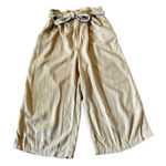 Forever 21  linen blend tan wide leg tie waist pant Photo 0