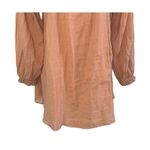 Free People  So Fresh Tunic Oversized Top Puff Sleeve Button Down Dress Sz M NEW Photo 10