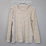 LAKE Pima Long Sleeve Weekend Pajama Shirt in Bark White Size XL Photo 1