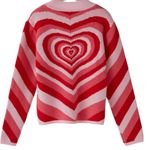 Cider  Valentine’s Day Lovecore  Heart Wave Knit Sweater L Photo 3