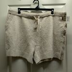 Auden NWT Women's Plus Size 2X Cream Oat Fleece Fuzzy Cozy Sweater Knit Shorts Photo 0