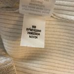 BP Womens Crop Top Long Sleeve Ribbed Mock Neck White Silver Ombre Glitter M Photo 5