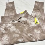 All In Motion NWT  High Rise Tan and white soft jogger sweat-pant side pockets S Photo 1