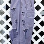 Carmar Denim Denim Purple Ripped Joggers Photo 0