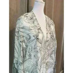A New Day Black and White Hip Length Floral Kimono One Size Fits Most Women's Photo 1