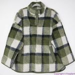 Madewell NEW (Re)sourced Sherpa Popover Tunic Jacket in Plaid, L,NB532 Photo 3