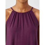 Eileen Fisher NWT  Tencel Blend Halter Sheath Dress in Blackberry Purple XL Photo 3