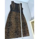 Elie Tahari Silk Brown Animal Cheetah Print Short Knee-Length Sleeveless Dress 2 Photo 3