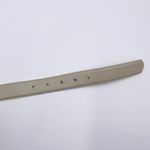 Liz Claiborne Vintage Full-Grain Semi Aniline Genuine Leather Belt Ivory Gold Photo 7