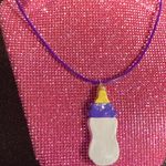 Boutique Baby Bottle Necklace Pregnancy Gift Baby Bottle Choker Adult Baby Shower Photo 5
