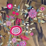 Johnny Was NWOT  Axton Thermal Hoodie Camo Embroidered Floral Sweatshirt Sz S Photo 13