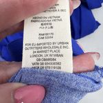 Free People  Size S Mini Dress Gemma Floral Tunic Long Sleeve Blue Open Back Boho Photo 10