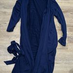 New x long maternity robe. Extremely soft material. With pockets size small Blue Photo 0
