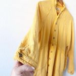 We The Free  FP Oversized Boho Button Up Top in Yellow Photo 3