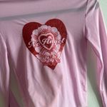 Urban Outfitters  Pink Crop Graphic Blouse Photo 2