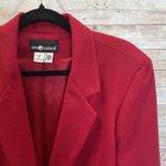 Sag Harbor  Womens 10 Blazer Red 100% Pure New Wool Jacket‎ One Button Lined Photo 9